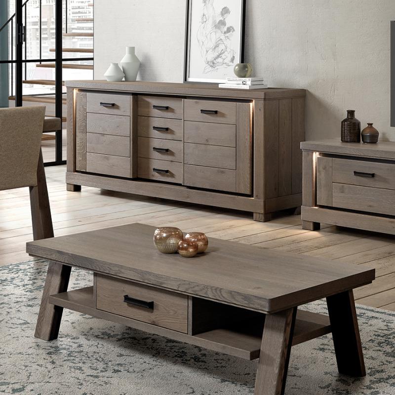 Oakham Large Coffee Table With T Leg